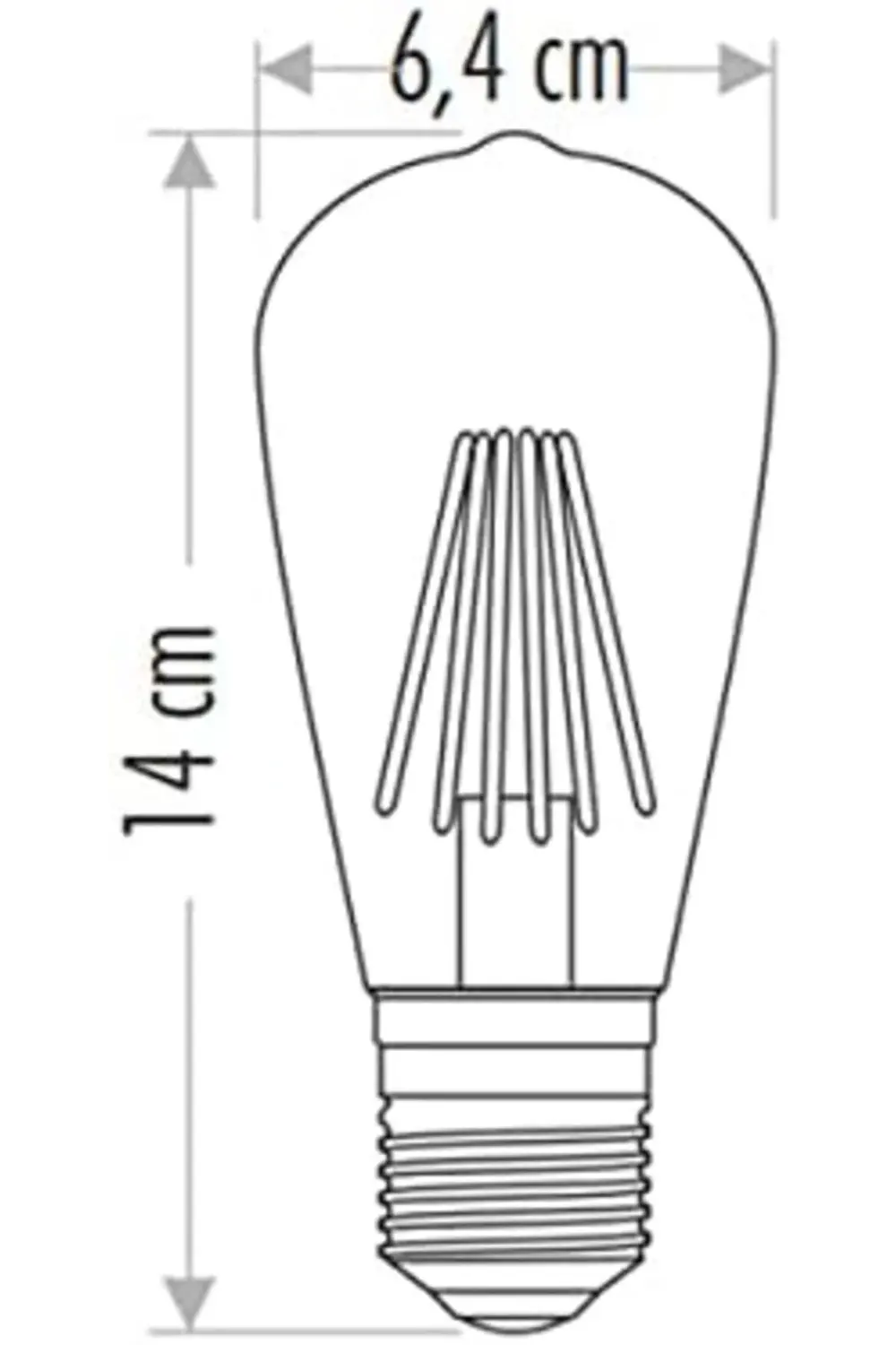 8W Rustik LED Ampul ST64 E27 978262