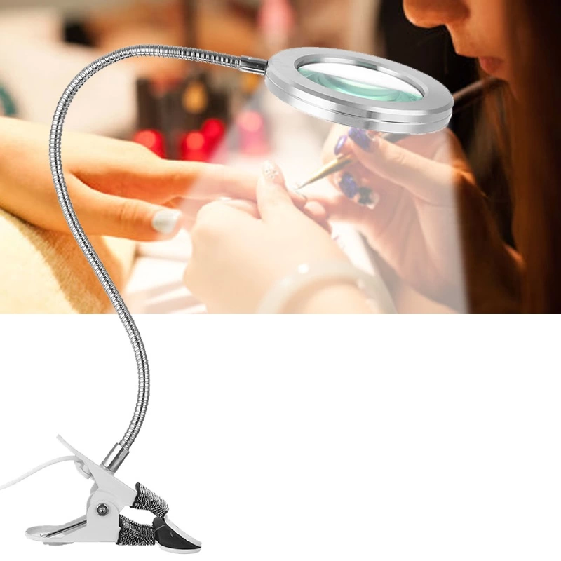 8x Büyütmeli Mandallı, Usb Girişli Masa Lambalı, Okuma Ve Güzelli