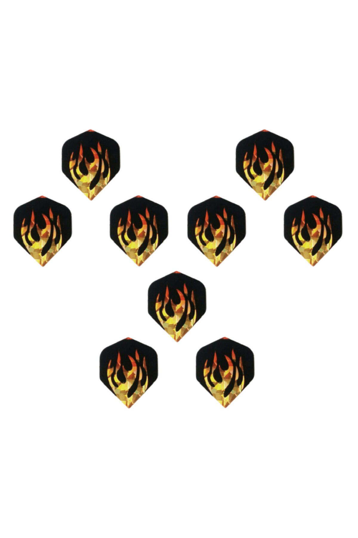 9 Adet (3 TAKIM) Dart Flight Standart Parlak Sarı-siyah Pet Dpss.