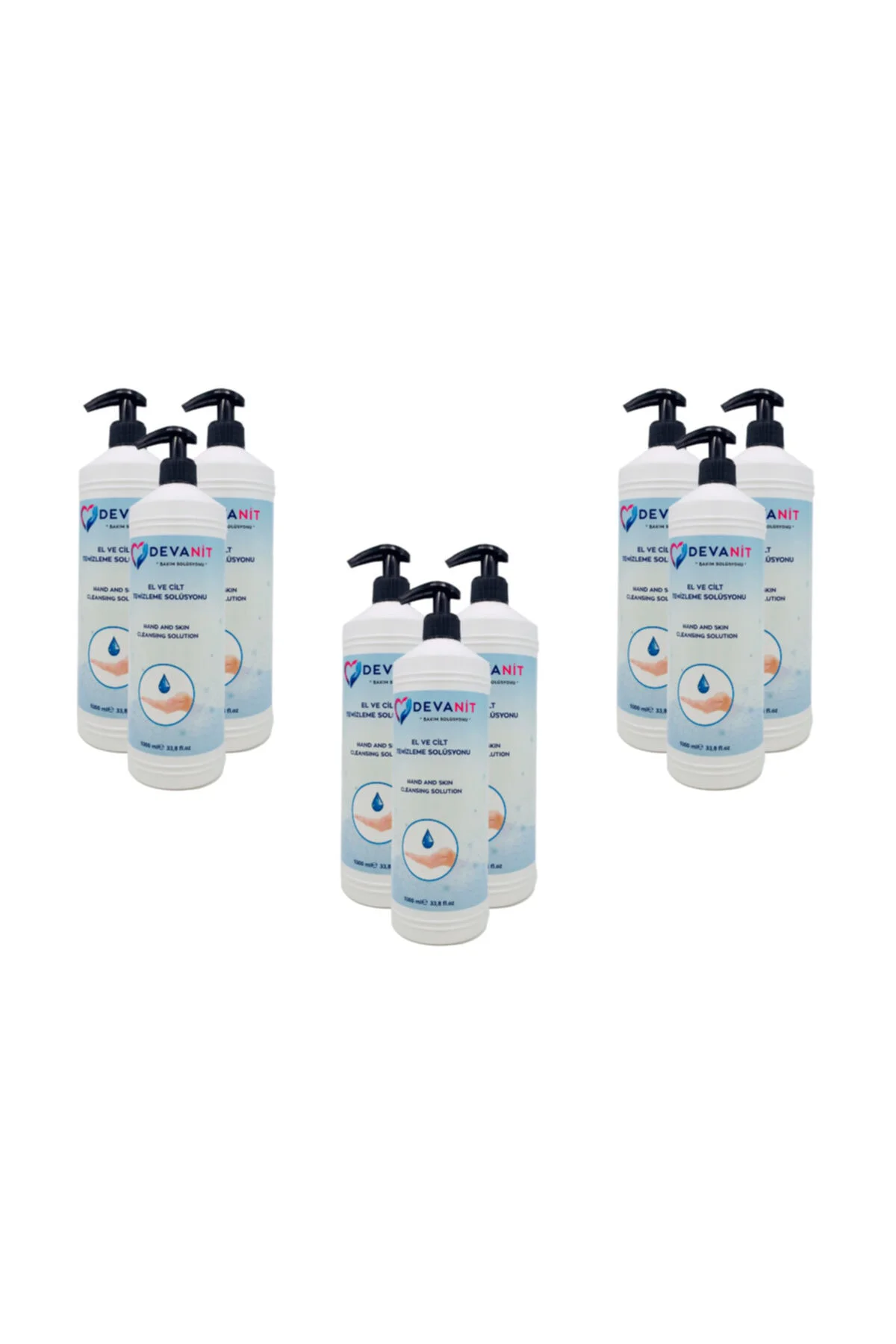 9 Adet Jel Dezenfektan 1000 ml