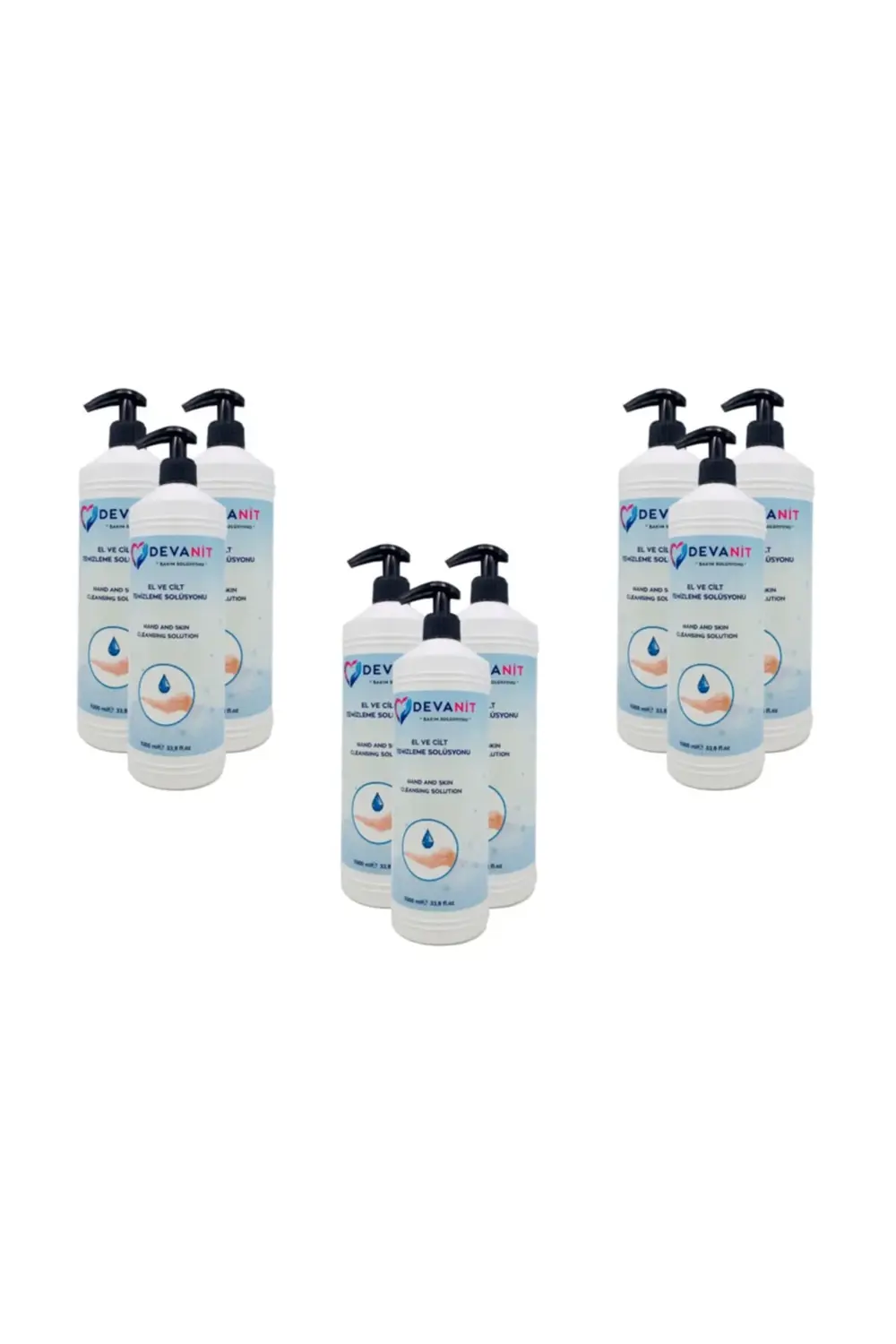 9 Adet Jel Dezenfektan 1000 ml