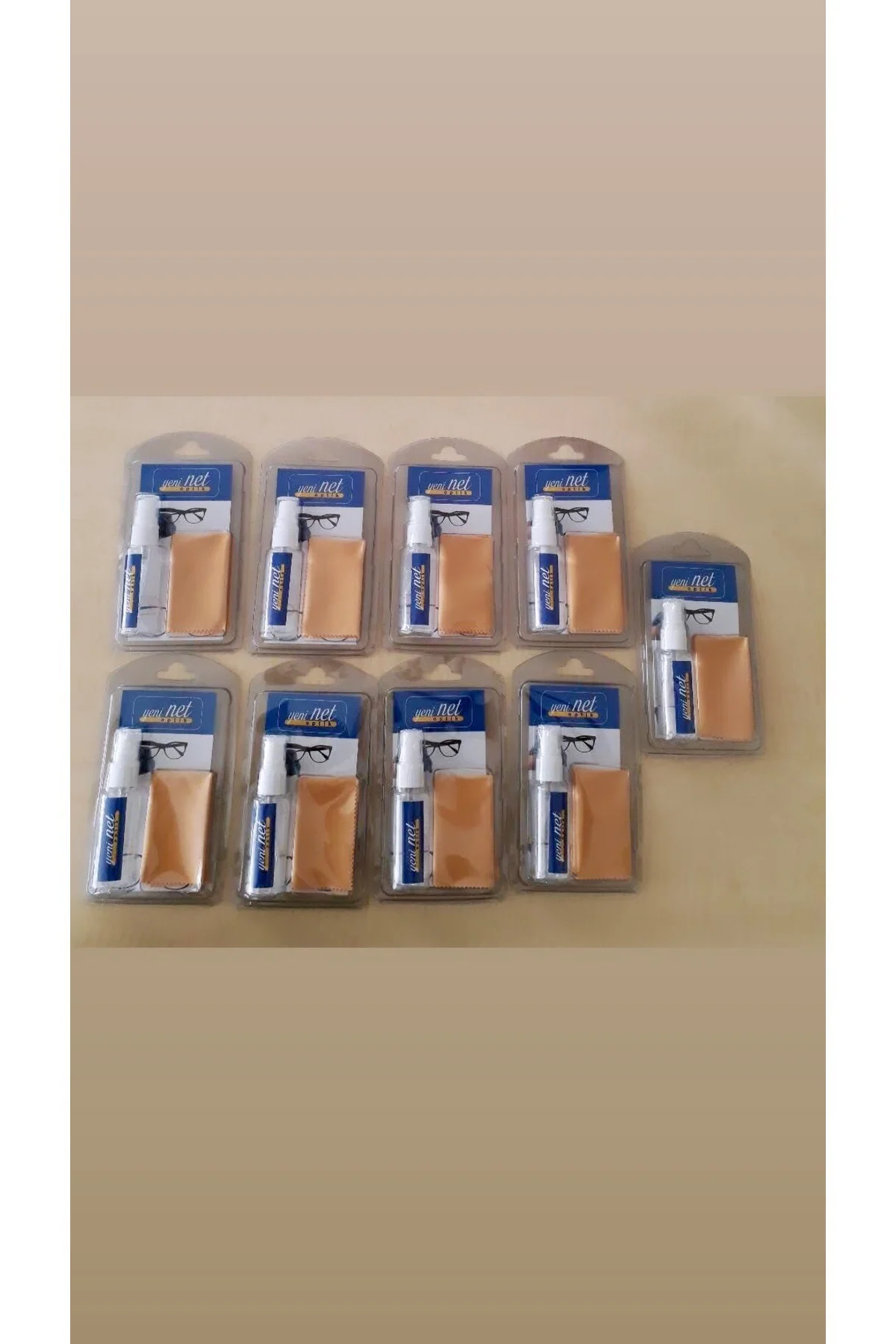 9 adet set Optik&Güneş gözlüğü temizleme spreyi mikrofiber bez ca