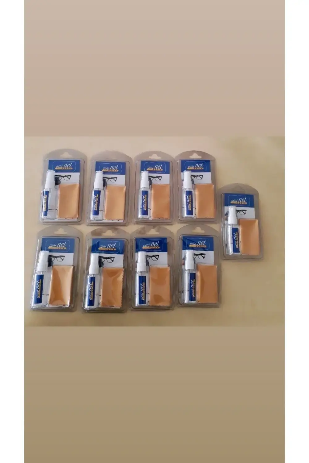 9 adet set Optik&Güneş gözlüğü temizleme spreyi mikrofiber bez ca