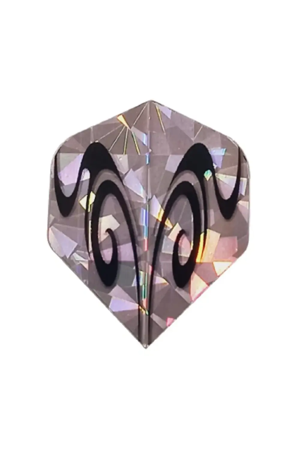 9 Adet(3 TAKIM) Dart Flight Standart Parlak Hologram Siyah-beyaz