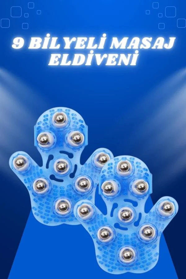 9 Bilyeli Giyilebilir Masaj Eldiveni: Tüm Vücut Masajı İçin Mükemmel Rahatlama Çözümü