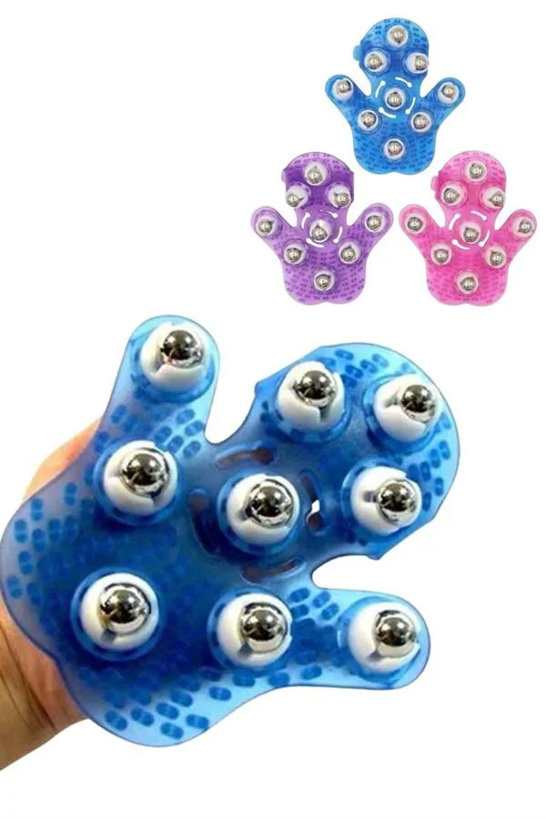 9 Bilyeli Masaj Eldiveni - El Şekilli Ergonomik Omuz Bacak Rahatlatıcı