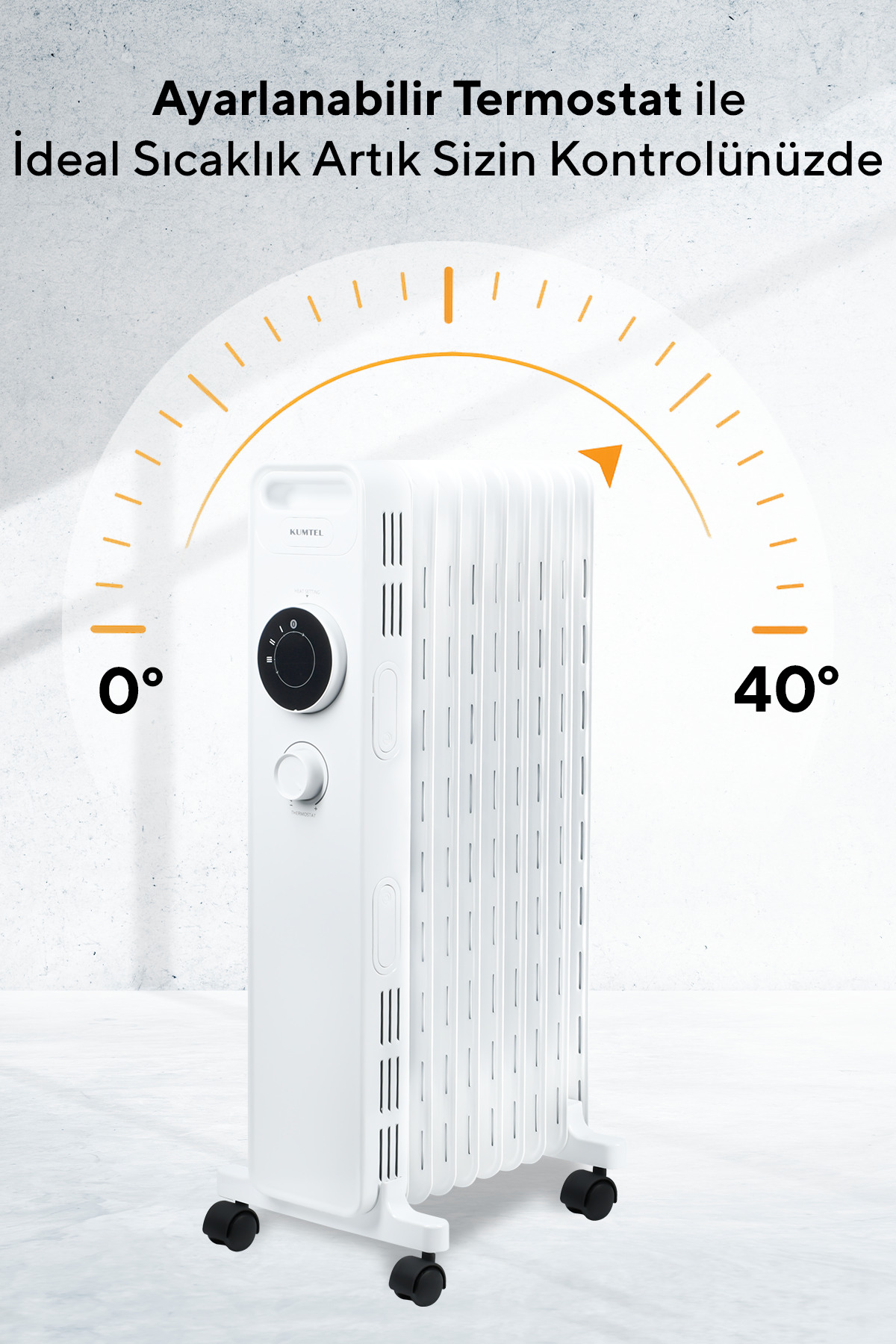 9 Dilim Beyaz Radyatör Kum-1225S