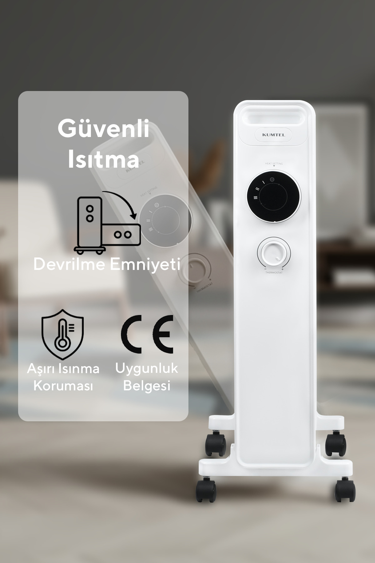 9 Dilim Beyaz Radyatör Kum-1225S