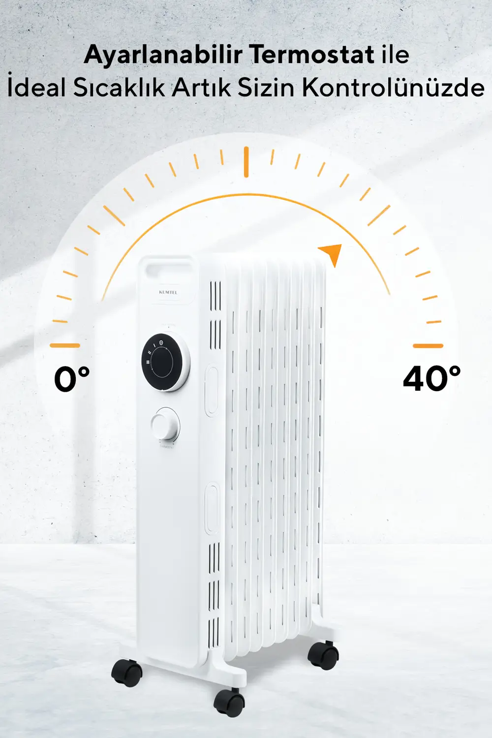 9 Dilim Beyaz Radyatör Kum-1225S