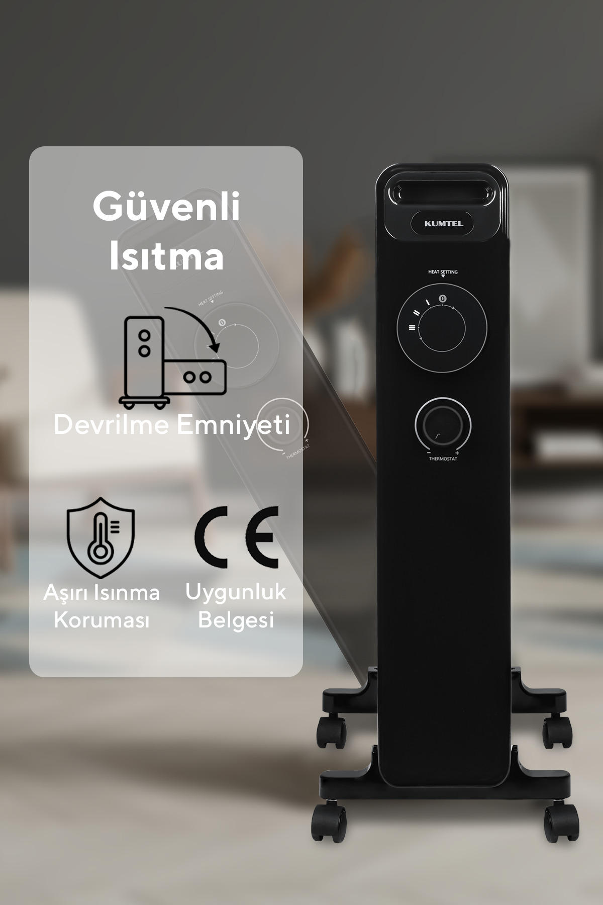 9 Dilim Siyah Radyatör Kum-1225