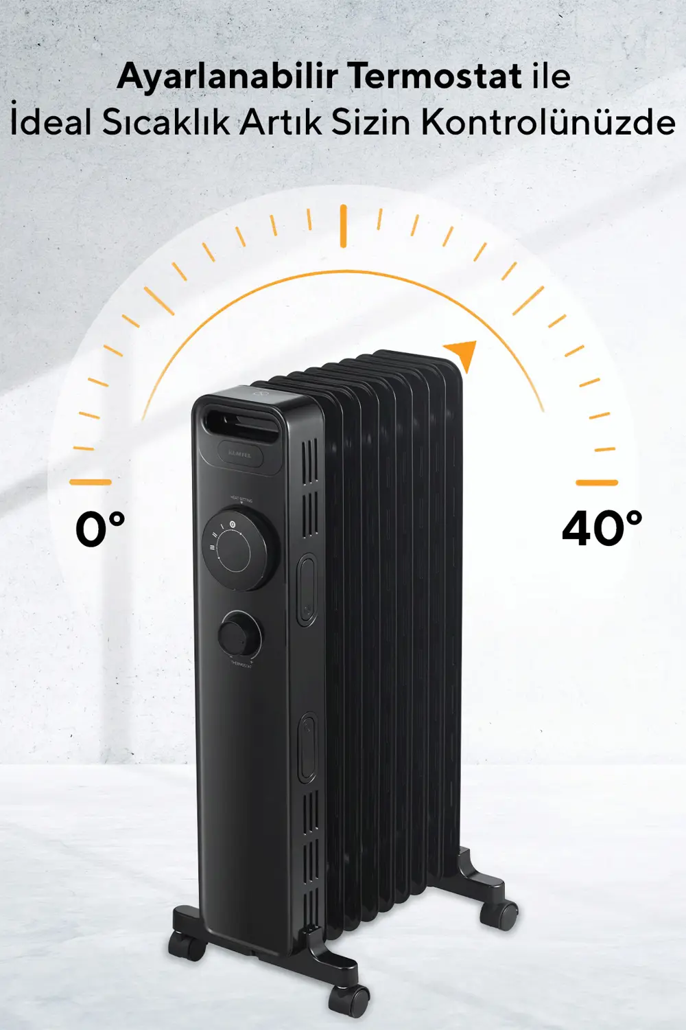 9 Dilim Siyah Radyatör Kum-1225