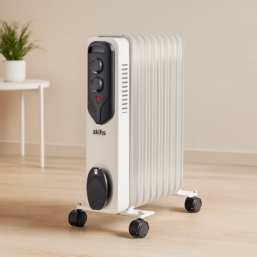 9 Dilimli Yağlı Radyatör Isıtıcı - 800/1200/2000W, Ayarlanabilir Termostat