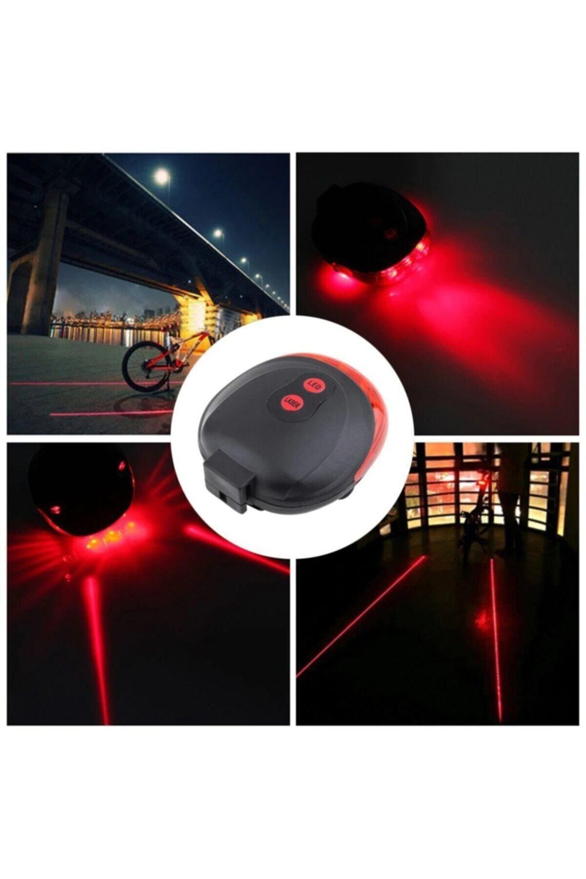 9 Fonksion Led Lazerli Bisiklet Lambası Beyaz Lastik Yazı Kalemi 428812