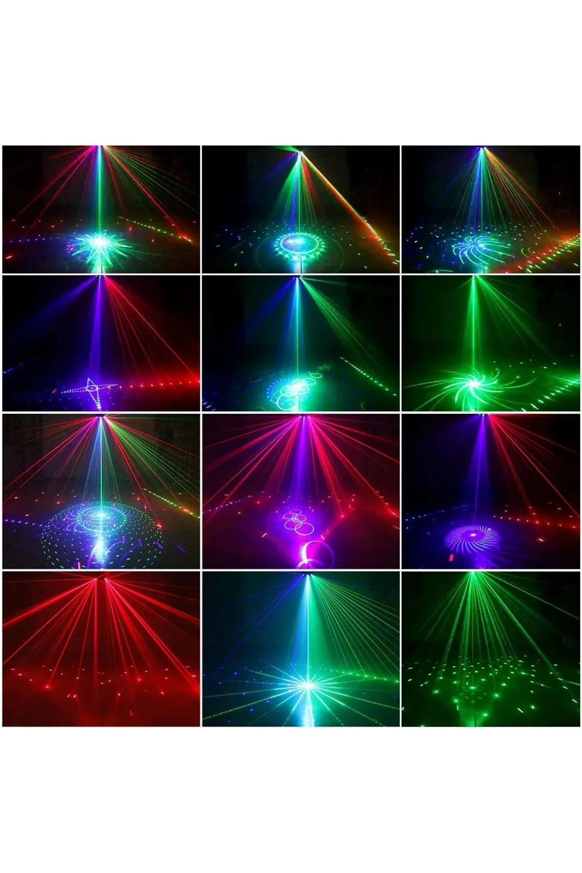9-Gözlü Disko Parti Işığı, Kırmızı/Yeşil/Mavi Sahne Aydınlatması Güçlü Soğutmalı D