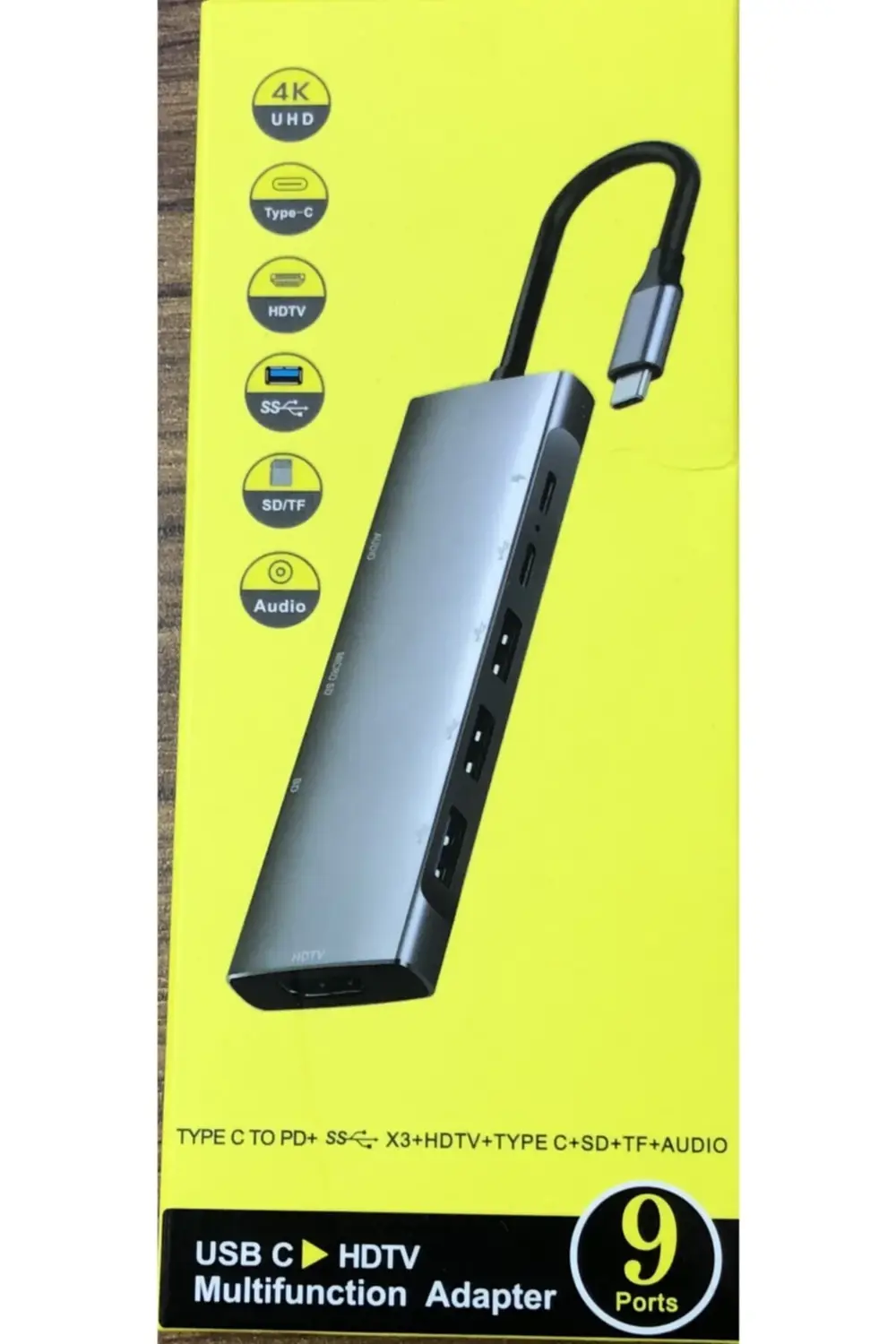 9 In 1 Chrommate İçin Çevirici Hdtv Type C Usb 3 Usb Female Micro