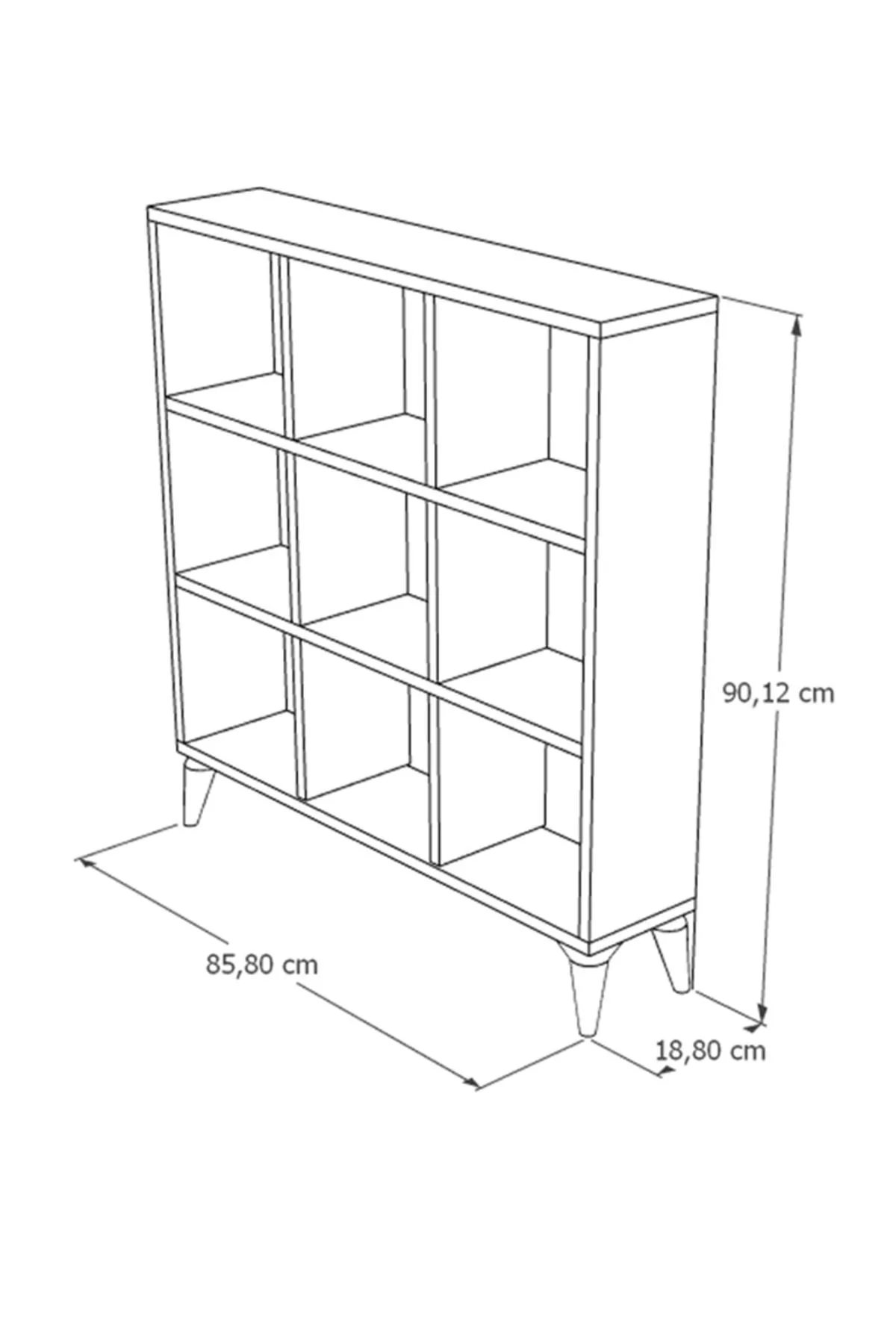 9 Kare Küp Kitaplık 9 Bölmeli Raflı Kitaplık Kare Kitaplık Kütüph