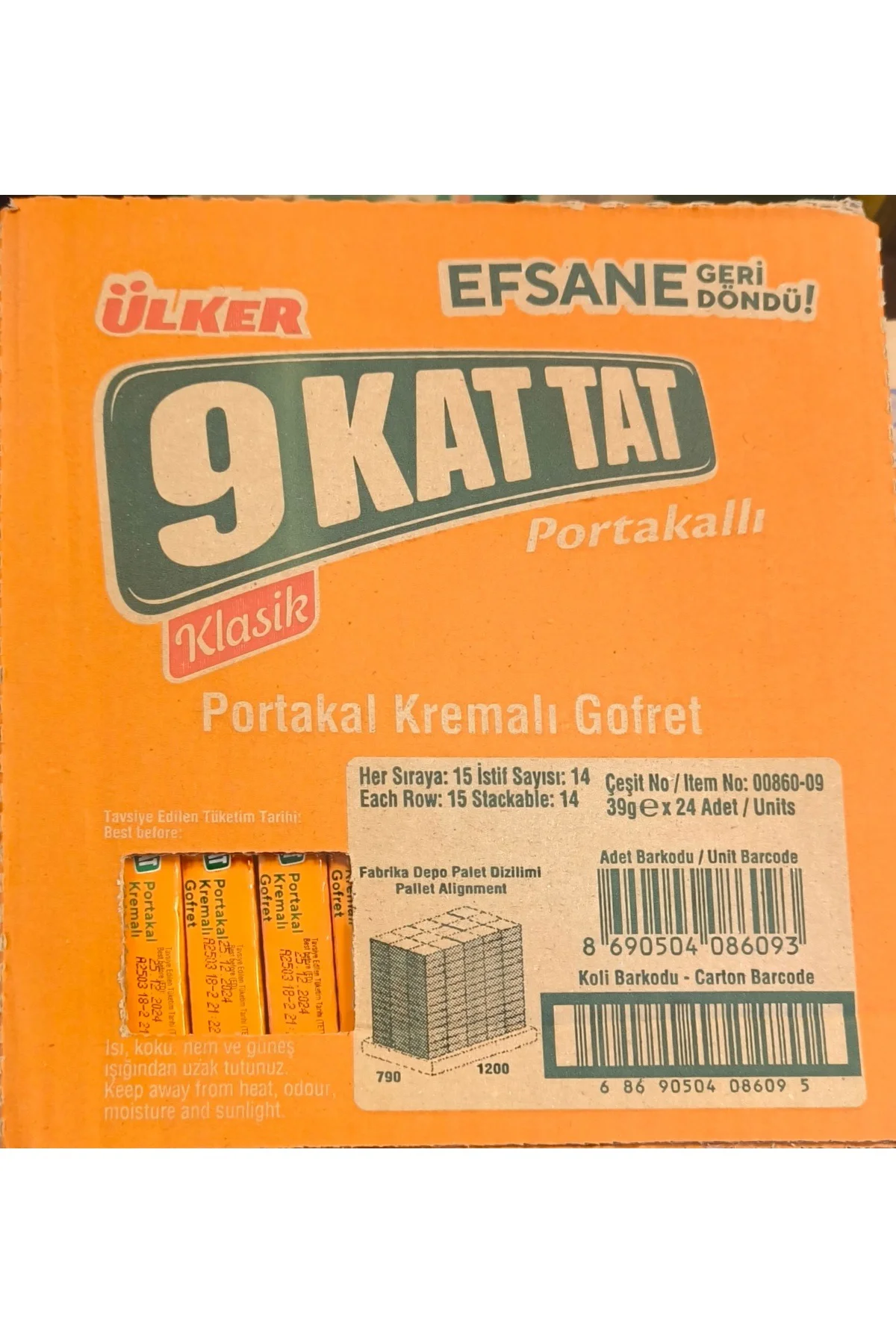 9 Kat Tat portakal 39 Gram (24 adet)