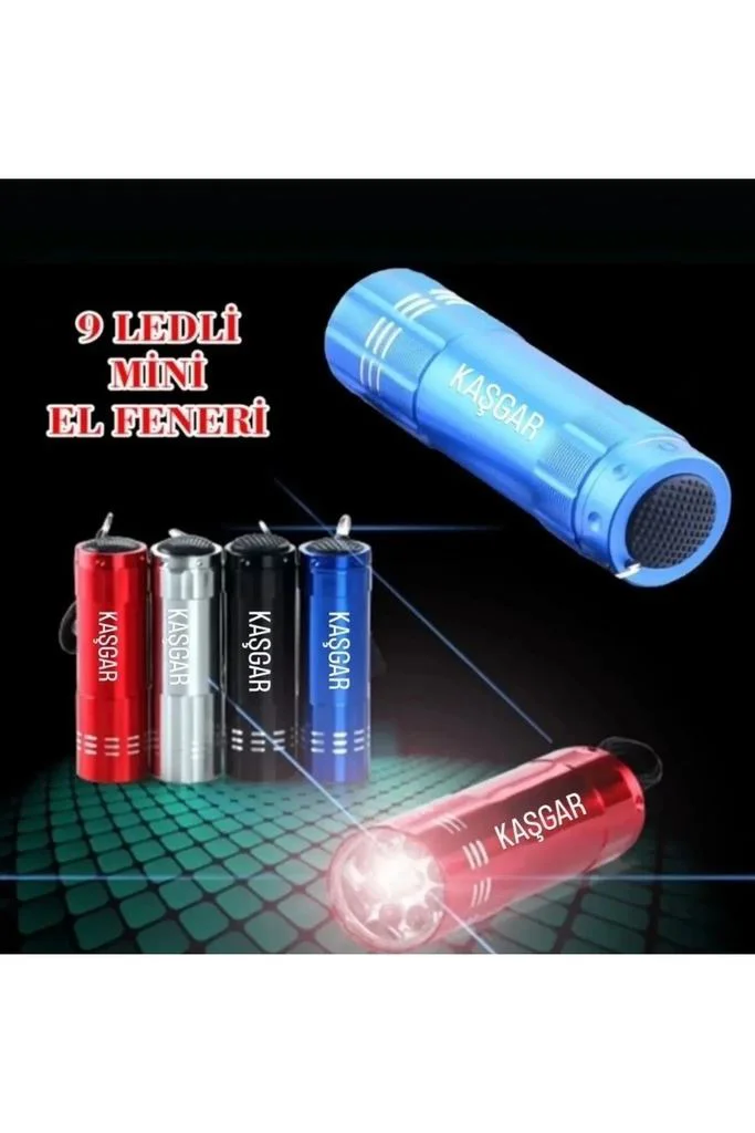 9 LED'li Metal Mini El Feneri - 50m Parlak Aydınlatma, Kompakt ve Dayanıklı Tasarım Fiyatı, Yorumları ve Özellikleri