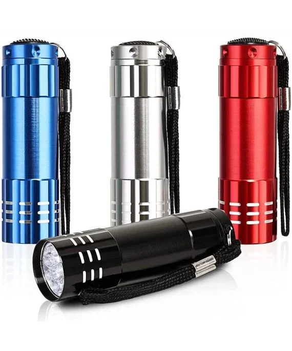 9 LED'li Pilli El Feneri - Metal Alüminyum Gövde, 3 AAA Pil ile Güçlü Aydınlatma Fiyatı, Yorumları ve Özellikleri