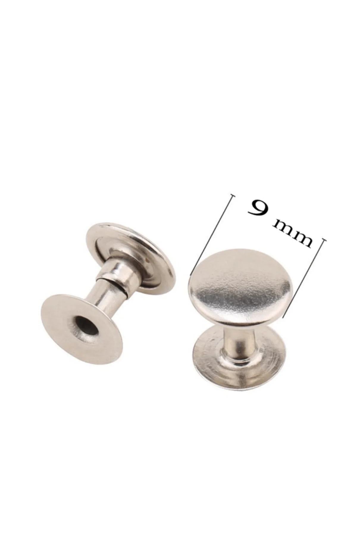 9 Mm Perçin, Tek Taraf Rivet, Toruk 33,5 No 100adet (leathercraft