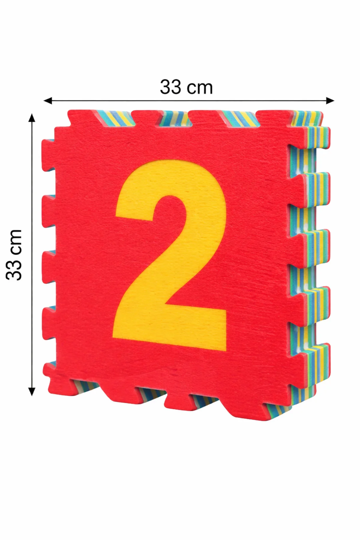 9 Parça 33x33 Boyutlu Puzzle Çocuk Oyun Matı Halısı Rakamlı Oyun 