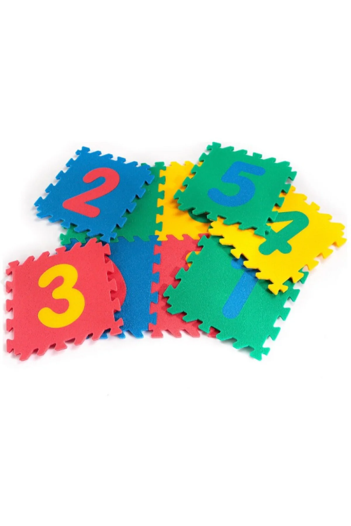 9 Parça 33x33 Boyutlu Puzzle Çocuk Oyun Matı Halısı Rakamlı Oyun 