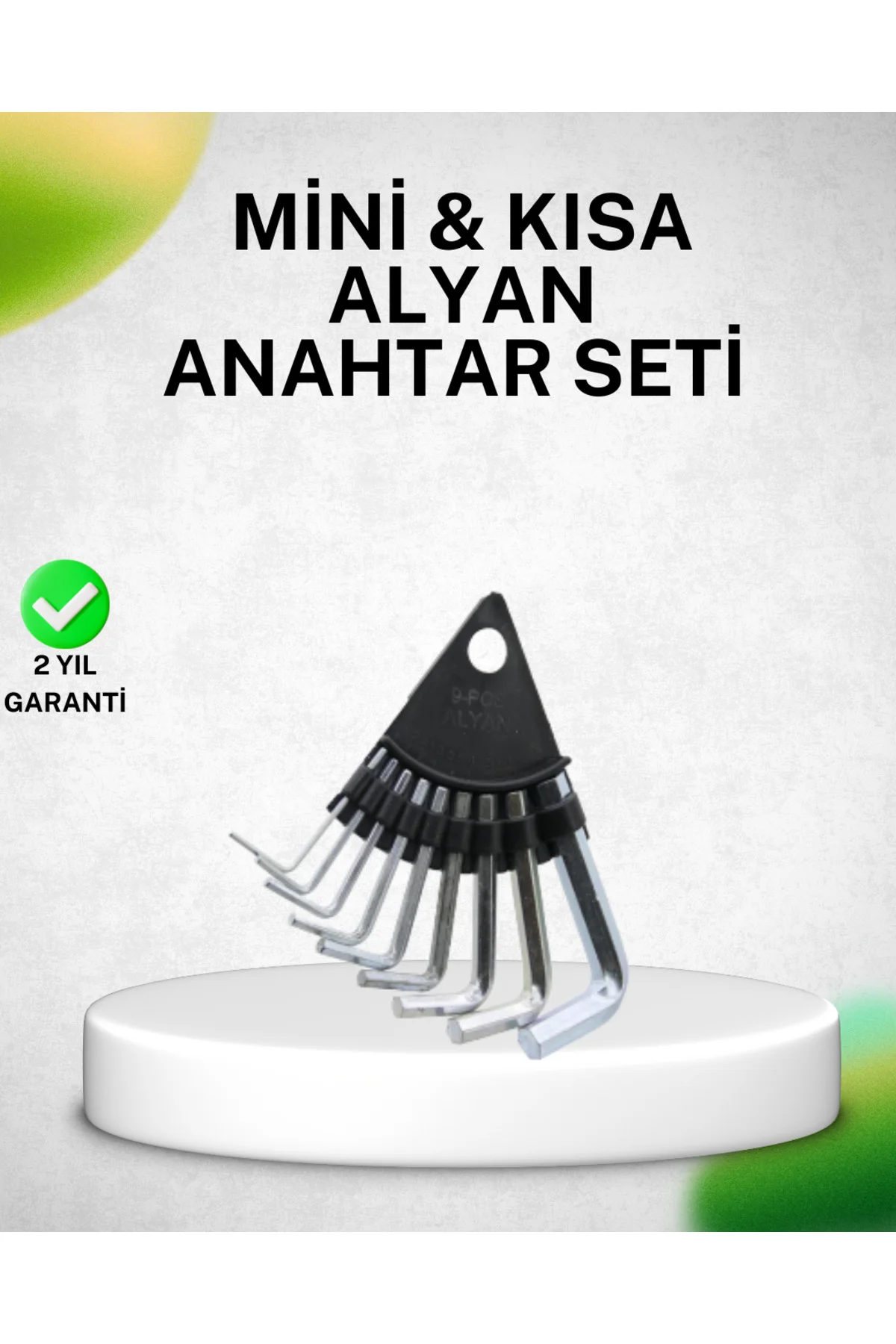 9 Parça Alyan Anahtar Seti Isıl İşlem Görmüş Dayanıklı Çelik - ay