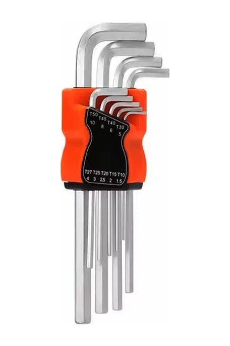 9 Parça Krom Uzun - Düz Alyan 180mm 5224