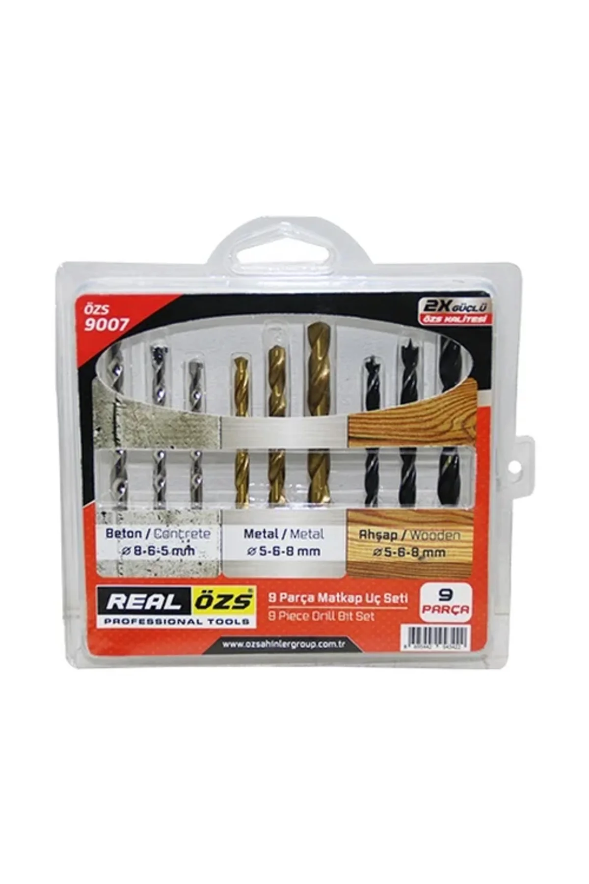 9 Parça Matkap Ucu Seti Beton - Metal - Ahşap - 5-6-8MM