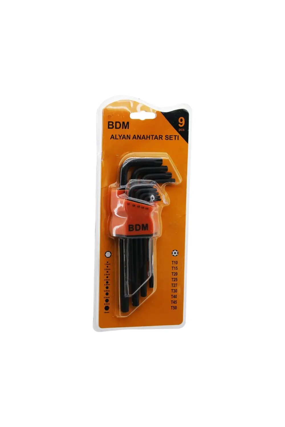 9 PCS SİYAH UZUN - YILDIZ ALYAN T-10-15-20-25-27-30-40-45-50  GO5