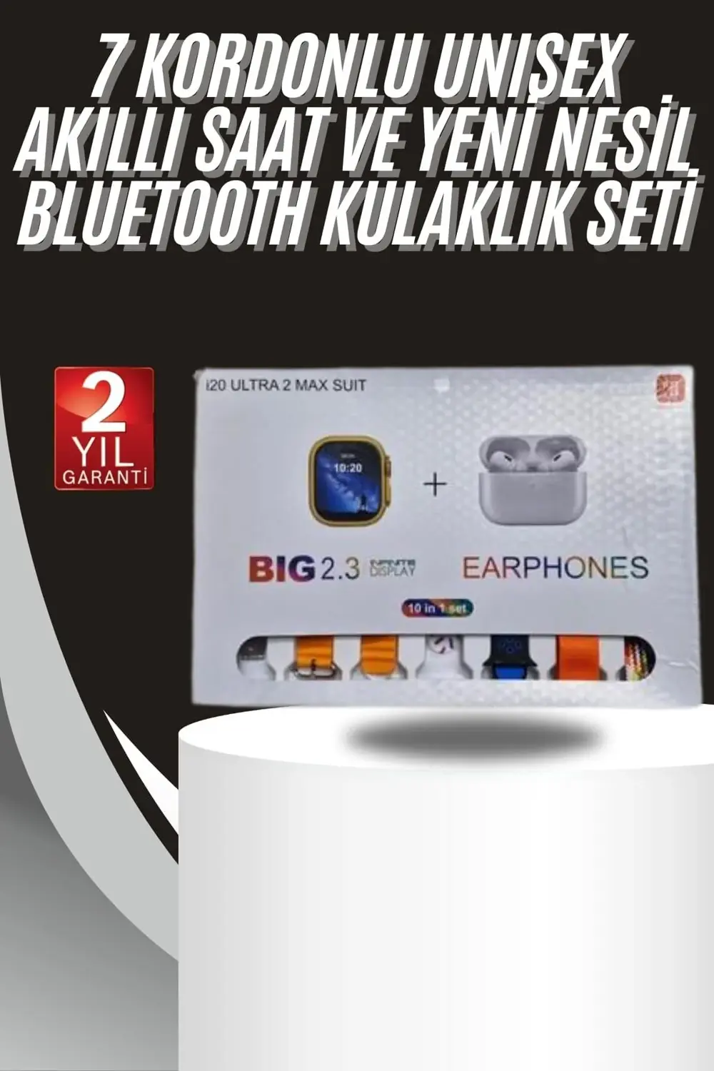 9 Ultra Akıllı Saat 49mm 2inç Ekran 7 Kordonlu ve Bluetooth Kulak