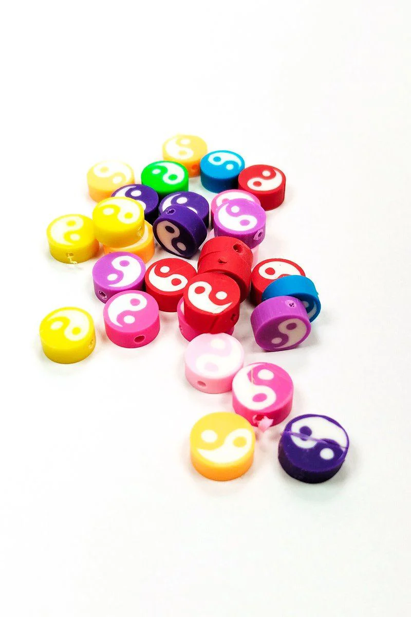 90 Adet 10 mm Fimo Boncuk - Yin Yang Limon Desenli Takı Yapım Seti + 5 Metre Misina Hediye Fiyatı, Yorumları ve Özellikleri