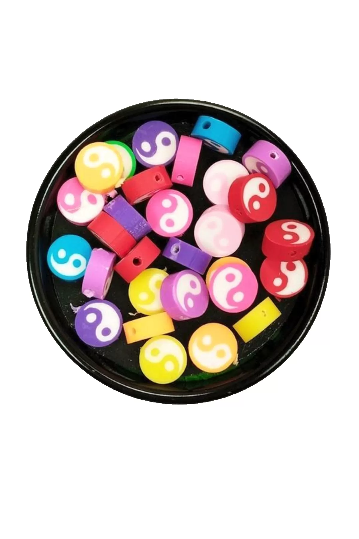 90 Adet 10 mm Polimer Kil Fimo Boncuk Takı Bileklik + 5 Metre Las