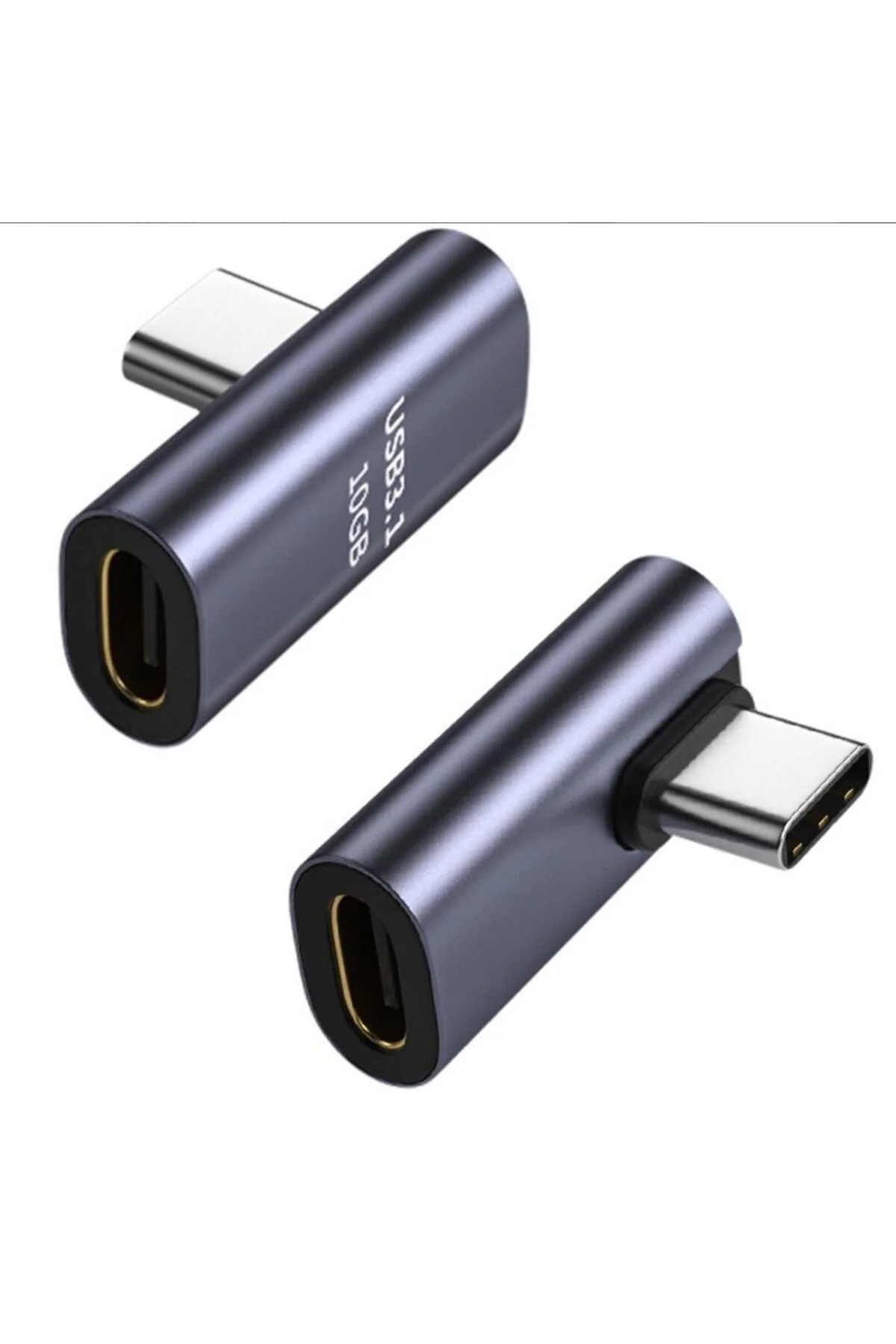 90° L Tipi Type-C Uzatıcı | USB 3.1 Hızlı Şarj & Veri Adaptörü