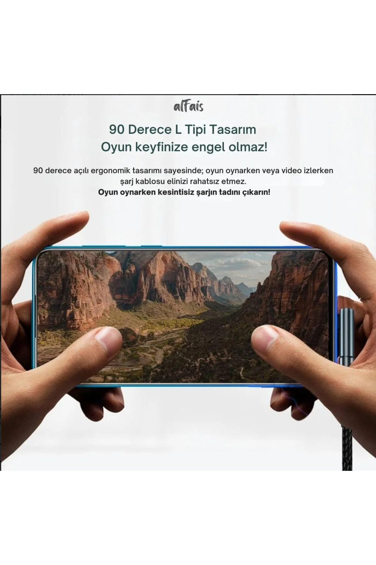 90° L Tipi Type-C Uzatıcı | USB 3.1 Hızlı Şarj & Veri Adaptörü
