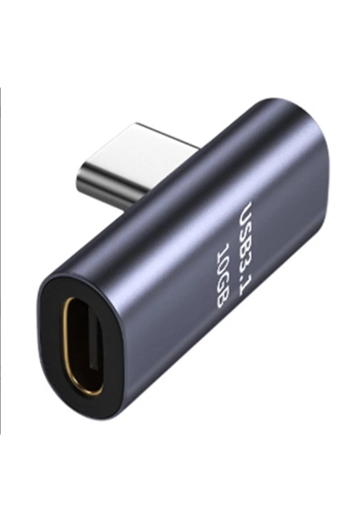 90° L Tipi Type-C Uzatıcı | USB 3.1 Hızlı Şarj & Veri Adaptörü