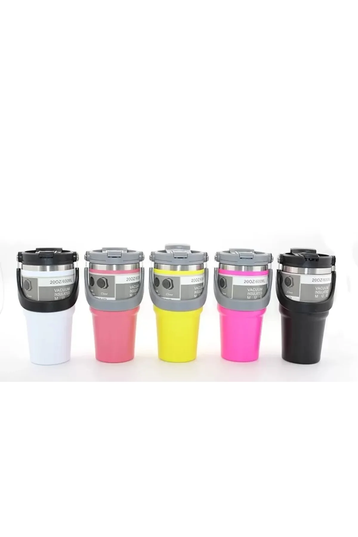 900 Ml Taşıma Kulplu Paslanmaz Çelik Termos Mug - Vakumlu Isı Yal