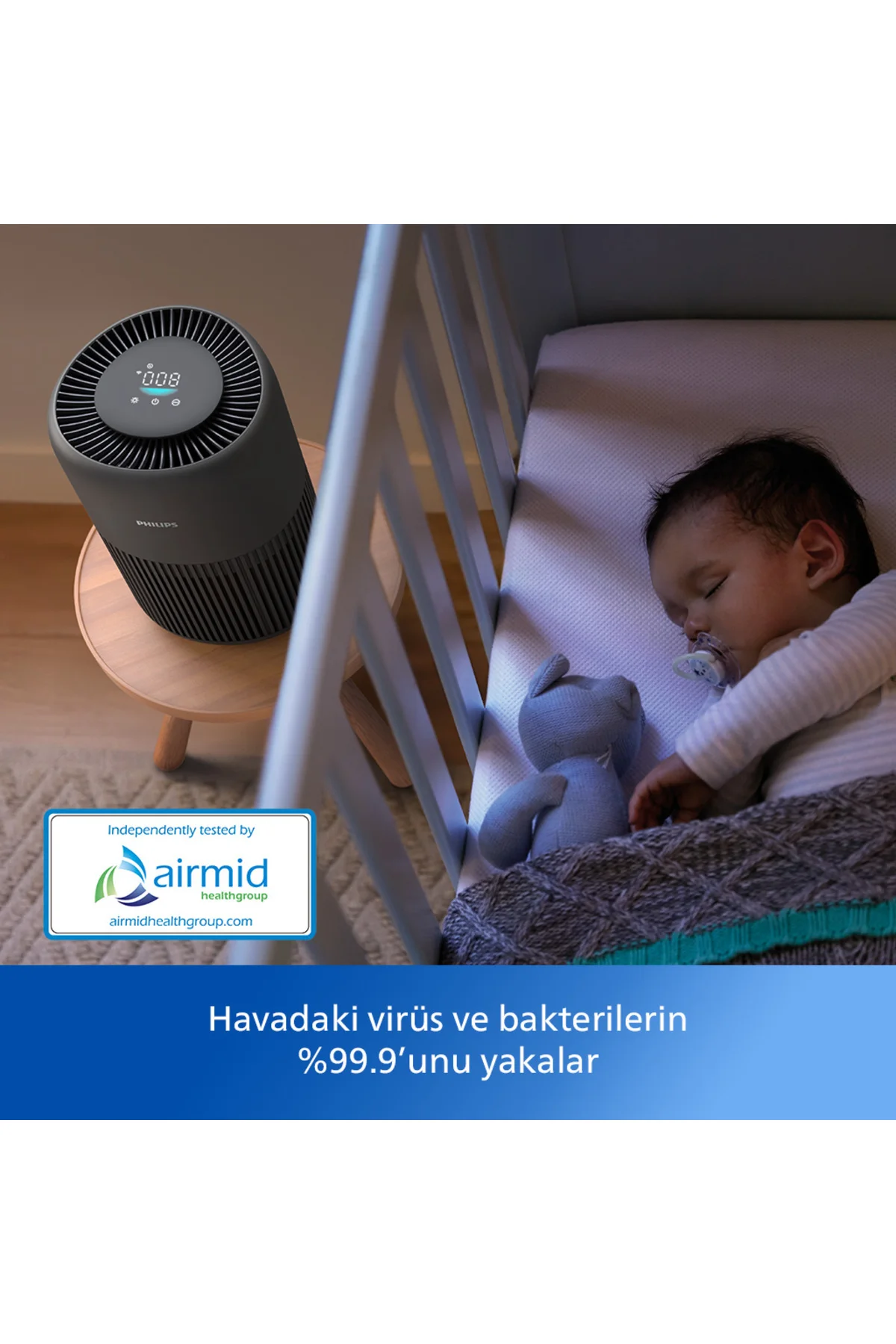 900 Serisi Hava Temizleyici, 65 M2'ye Kadar Etkili, 3 Katmanlı Hepa Filtre, AC0951/13