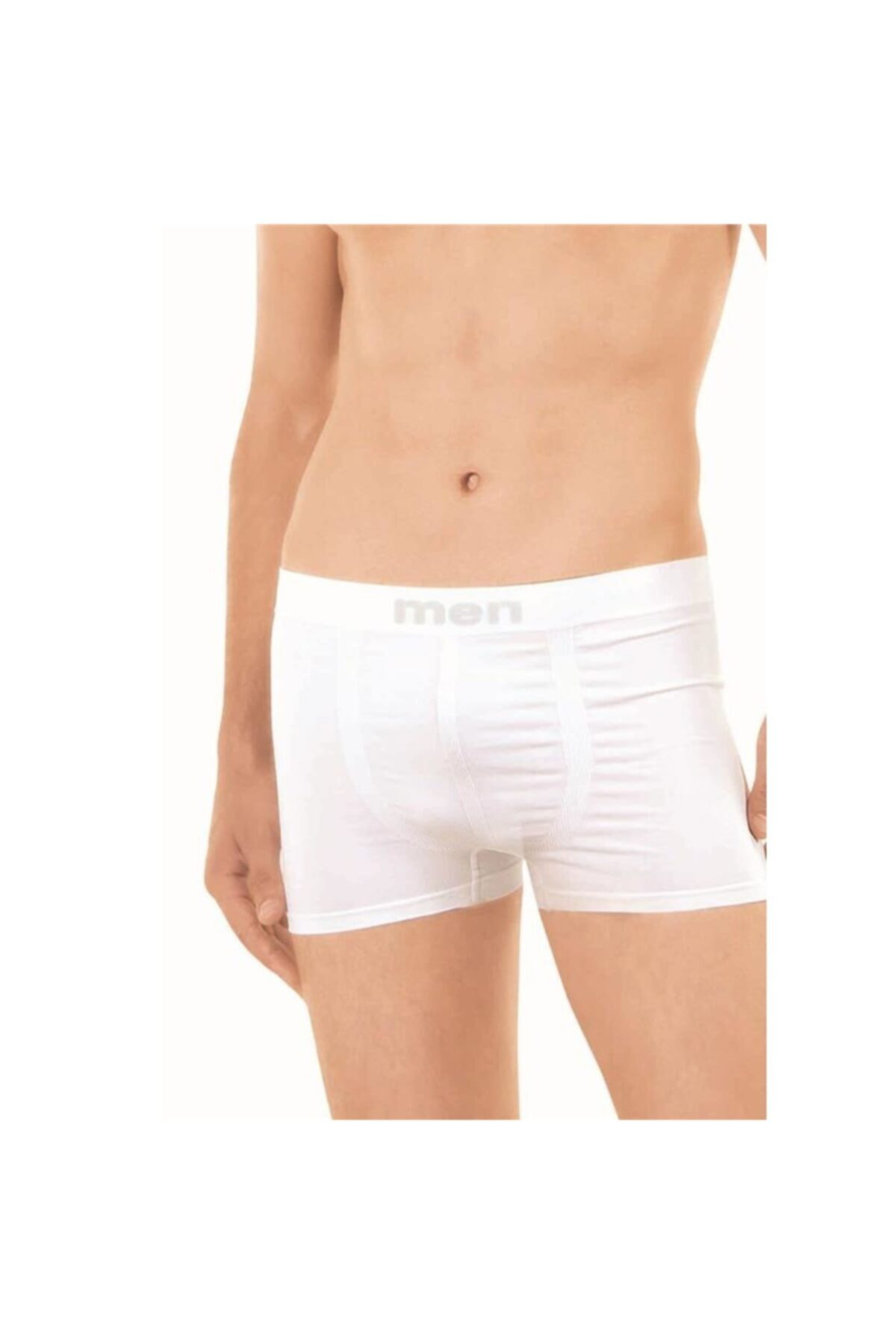 900 Up 3'lü Paket Iz Yapmaz Erkek Boxer Beyaz