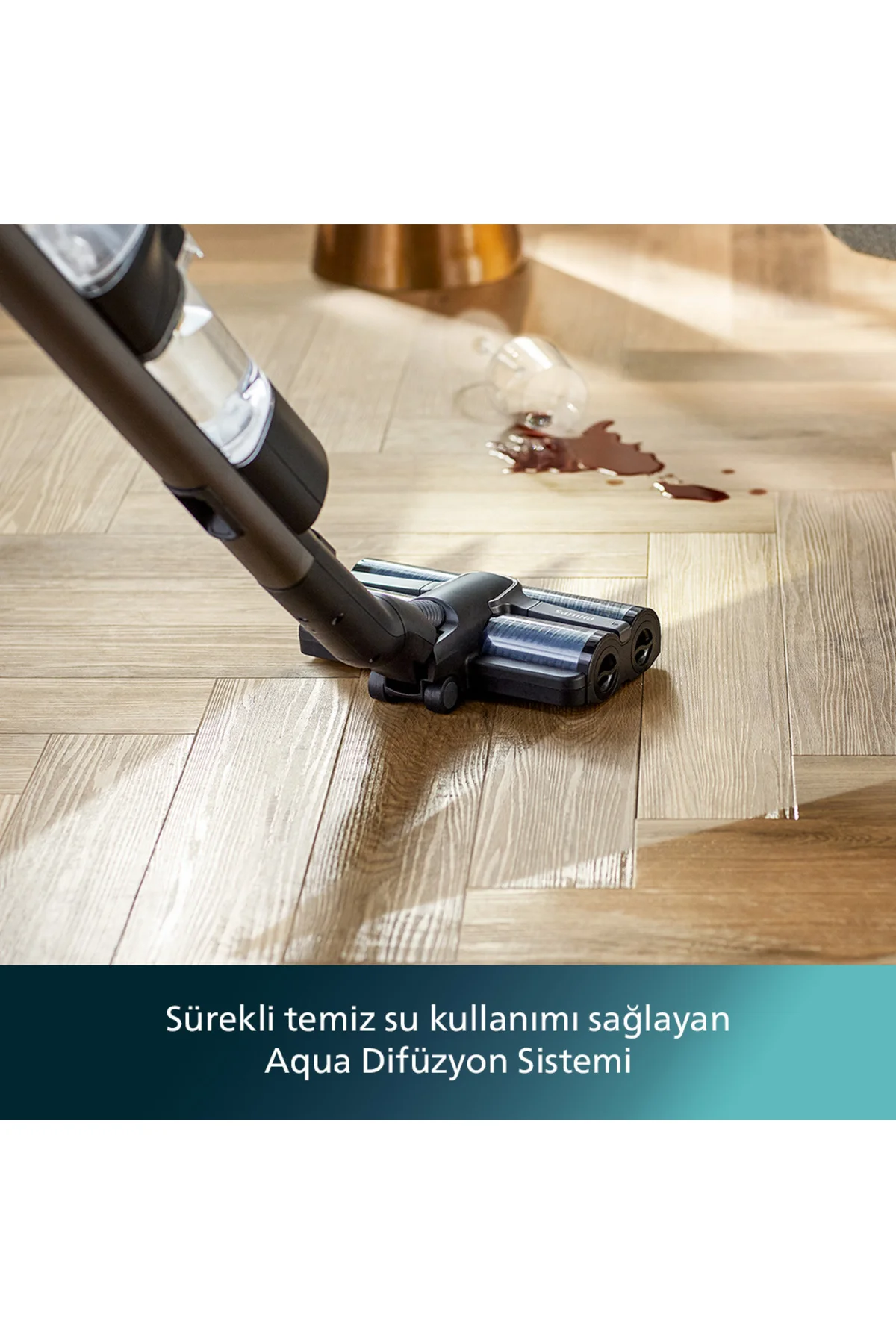 9000 Serisi AquaTrio Kablosuz Dikey Süpürge, AquaSpin Başlık, Pow