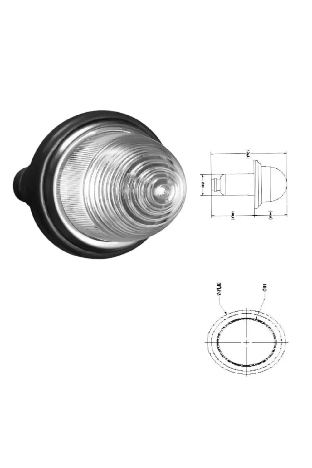 903442025 Massey Ön Sinyal Lambası Yuvarlak Beyaz