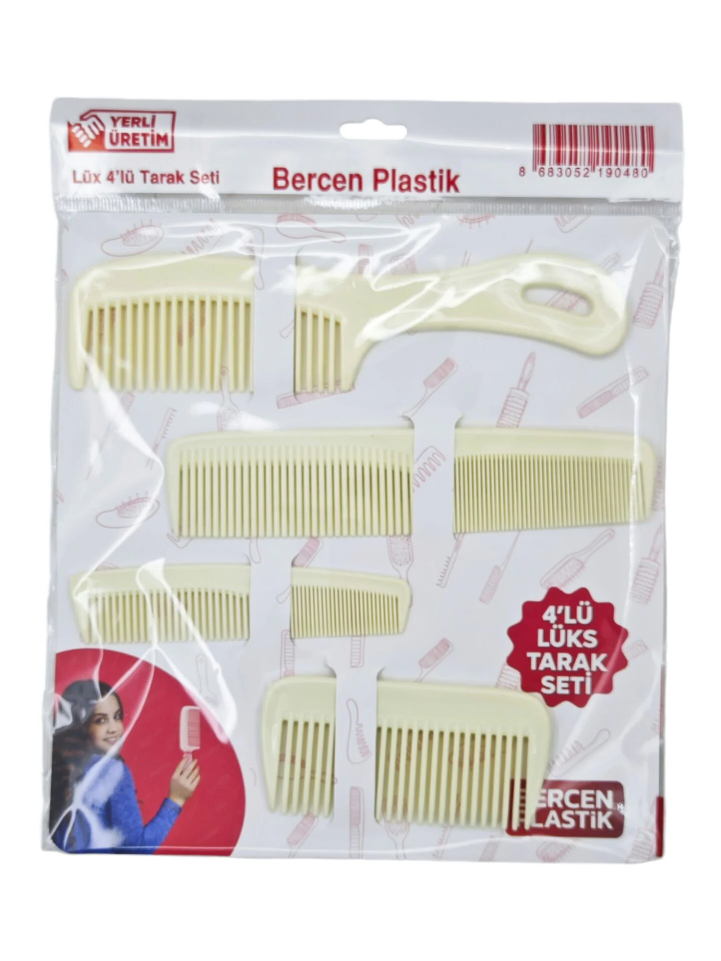9048 Bercen Plastik 4lü Tarak Seti 9048 Bercen Plastik 4lü Tarak Seti