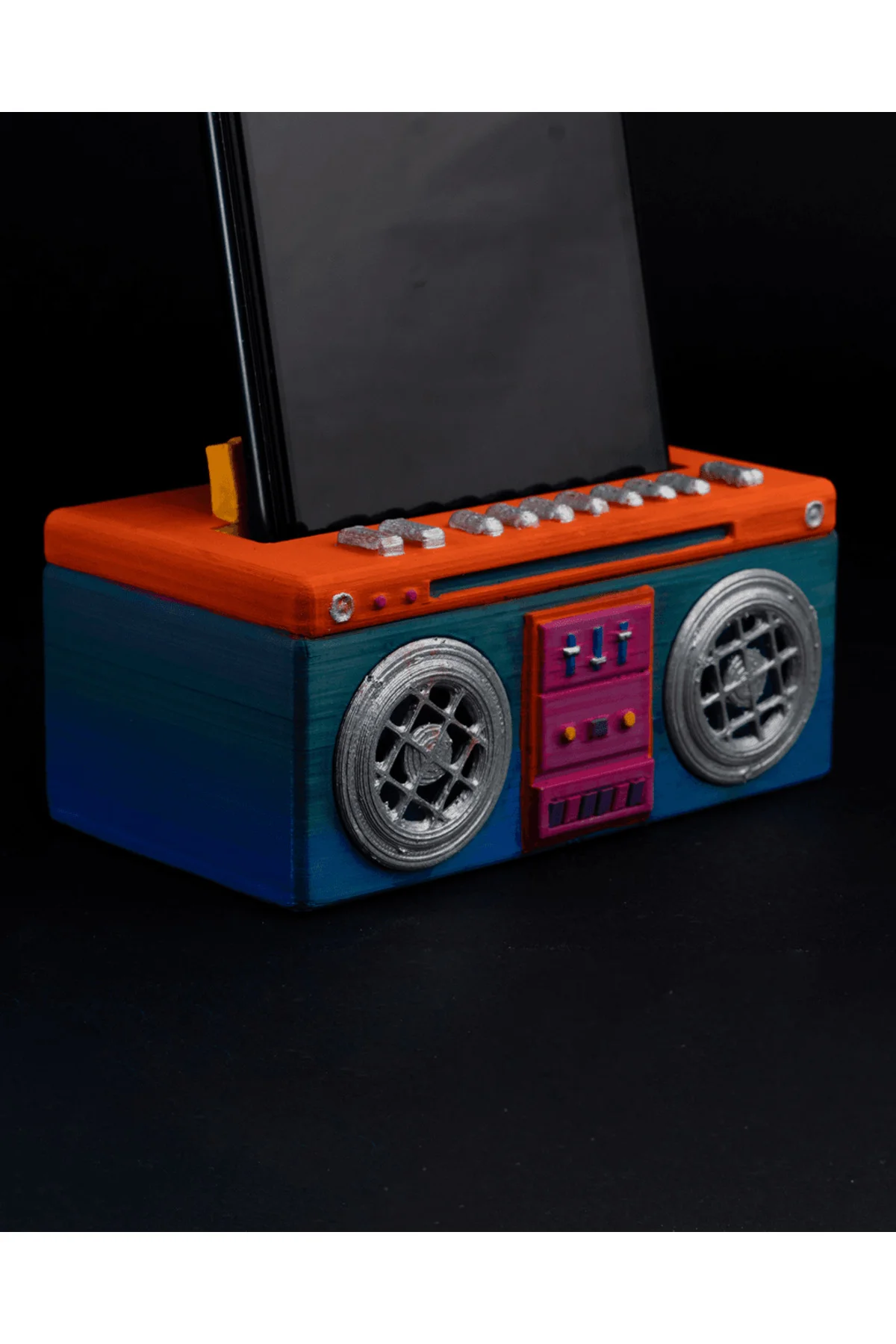 90lar Retro Radyo Kutusu Telefon Tutucu Masaüstü Dekoratif Obje