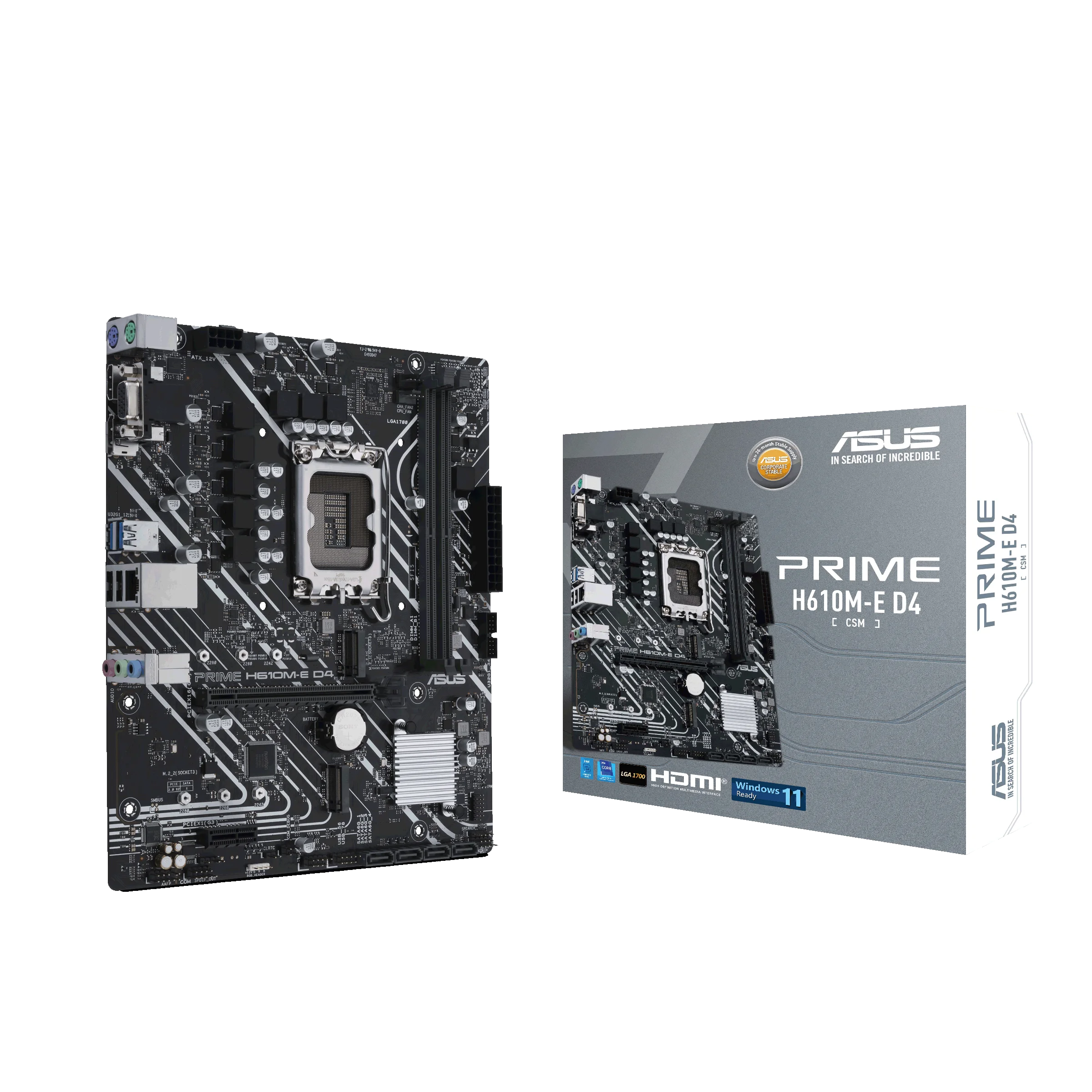 90MB19N0-M0EAYC PRIME H610M-E D4-CSM INTEL H610 SOKET 1700 2xDDR4 3200 DP/HDMI/VGA(D-SUB) 2xM2 USB3.1 mATX Fiyatı, Yorumları ve Özellikleri