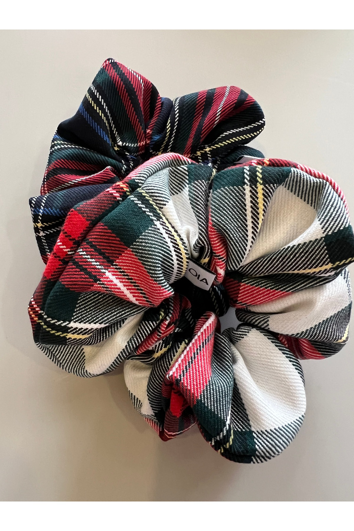 90's Ekose Retro Scrunchie Lastik Toka 2' li Set Art
