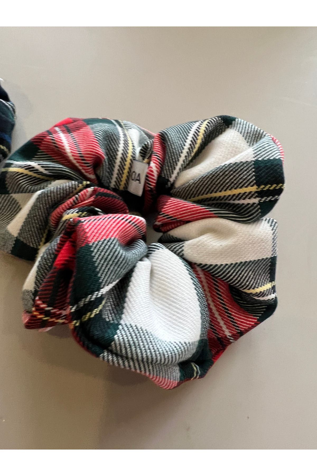 90's Ekose Retro Scrunchie Lastik Toka 2' li Set Art