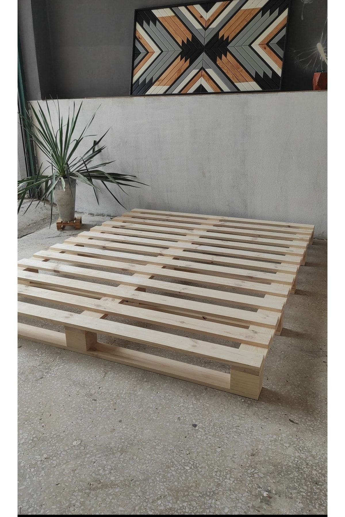Dekorozi 90X200 Ahşap Baza , 90X200 Ahşap Palet, Başliksiz Baza