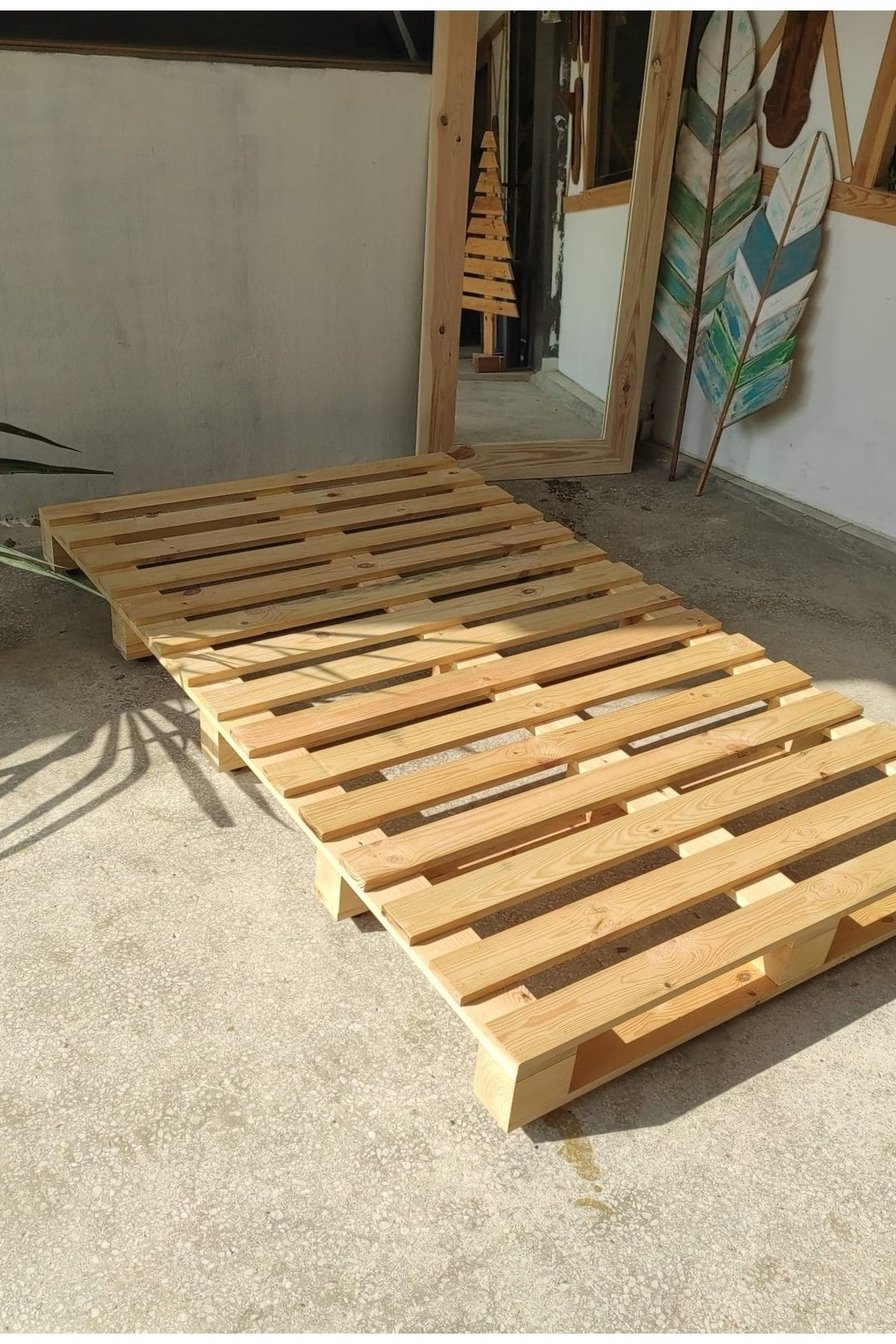Dekorozi 90X200 Ahşap Baza , 90X200 Ahşap Palet, Başliksiz Baza