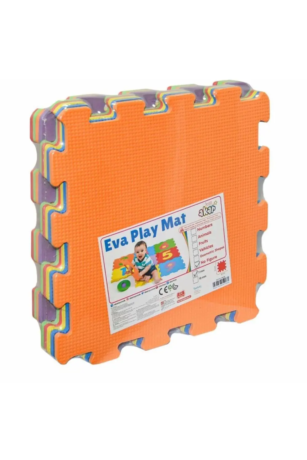 91-006 Eco Eva Yer Matı 33X33-7 mm Düz -Akar