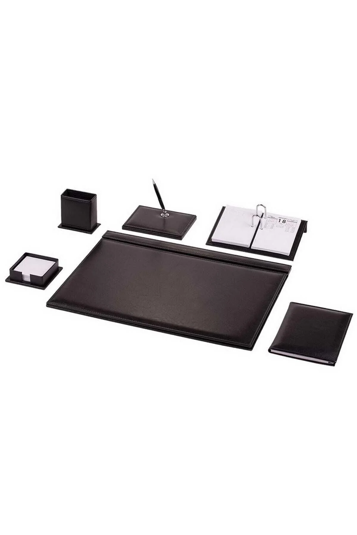 910 Sümen Takımı Lüks Deri 7 Parça Tük. Dolma Kalemli